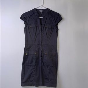 Grey button up dress